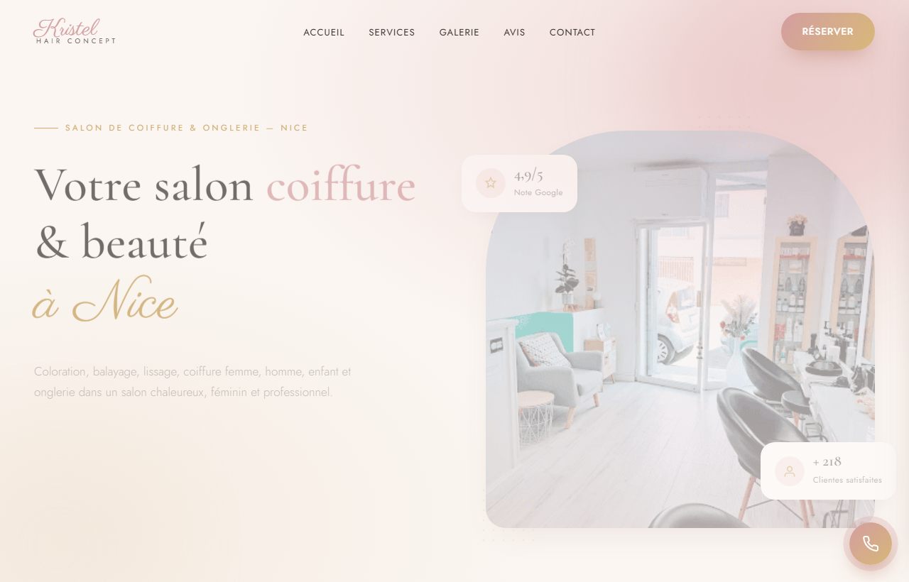 Aperçu du site Kristel Hair Concept