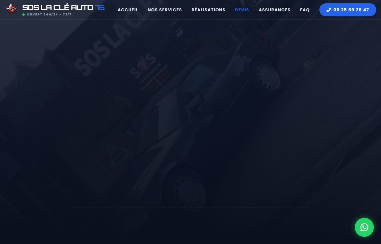 Aperçu du site SOS La Clé Auto 76